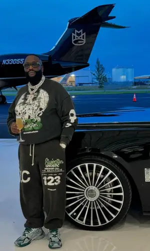 Rick Ross’ Outfit in RRR-123 Sweatshirt & Balenciaga Sneakers (2024)