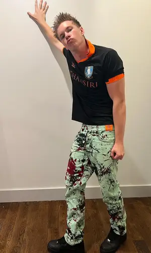 Brennan Jones wearing Nike sneakers