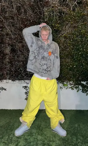 Brennan Jones wearing Raf Simons boots