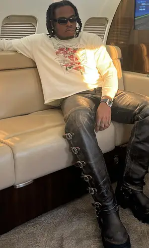 Gunna wearing Seduire Studios t-shirt