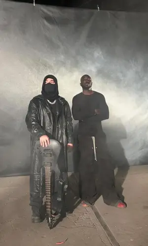 Bnyx wearing Rick Owens pants