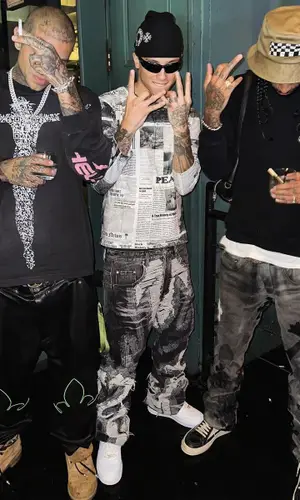 4G wearing Chrome Hearts pants