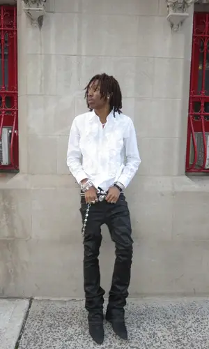 Lil Tecca wearing Chrome Hearts jewelry