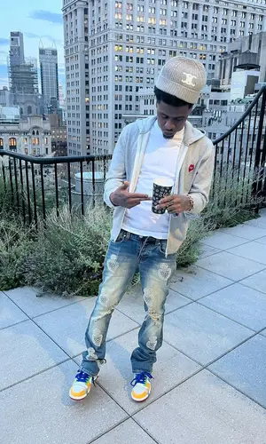 Benji Blue Bills wearing Celine hat