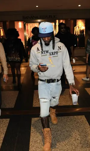 Offset wearing New Era cap