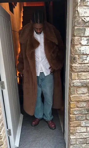 ASAP Nast’s Outfit in Simone Rocha Jacket, Gucci Belt & Cactus Plant Flea Market Underwear (2024)