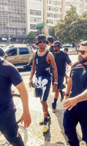 Travis Scott wearing Chrome Hearts top