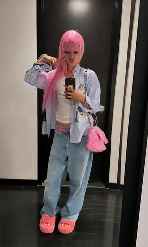 Molly Santana wearing Balenciaga jeans