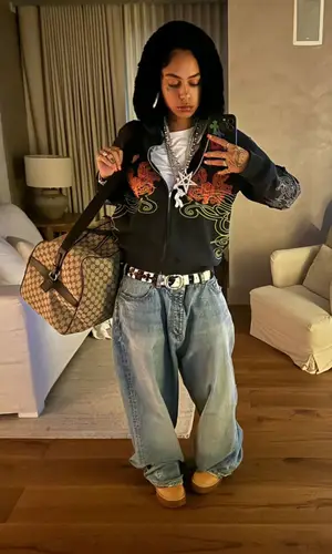 Giovanna Ramos wearing Louis Vuitton boots