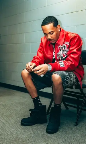 G Herbo wearing Vale Forever shorts