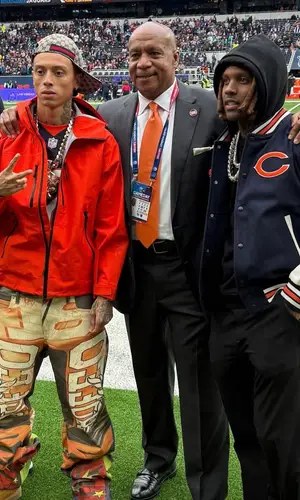 Central Cee wearing Timberland boots