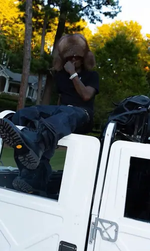 Playboi Carti wearing Chrome Hearts belt