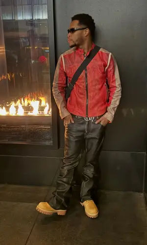 Devin Haney’s Outfit in Diesel Jacket, Louis Vuitton Boots & Chrome Hearts Eyewear (2024)