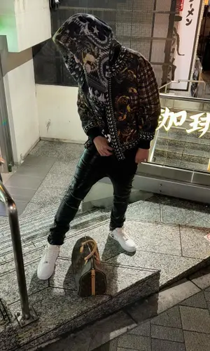 Xaviersobased wearing Givenchy scarf