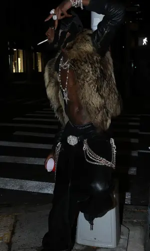 Playboi Carti wearing Chrome Hearts belt
