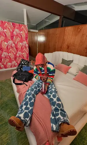Sleepy Hallow wearing Goyard bag