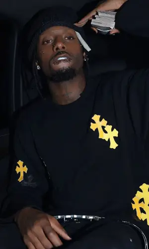 Playboi Carti wearing Chrome Hearts belt