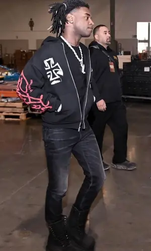 Ken Carson wearing Chrome Hearts belt