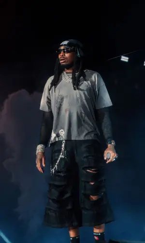 Quavo wearing Chrome Hearts sock
