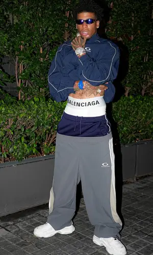 NLE Choppa wearing Balenciaga underwear