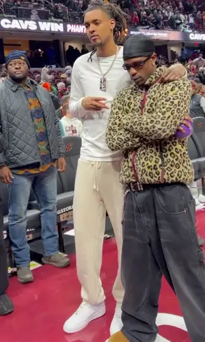 Travis Scott wearing Bottega Veneta boots