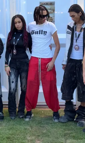 Uneek wearing Rick Owens pants