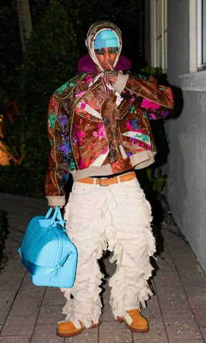 NLE Choppa wearing Timberland boots