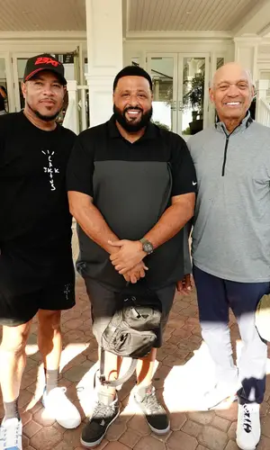 DJ Khaled wearing Prada backpack