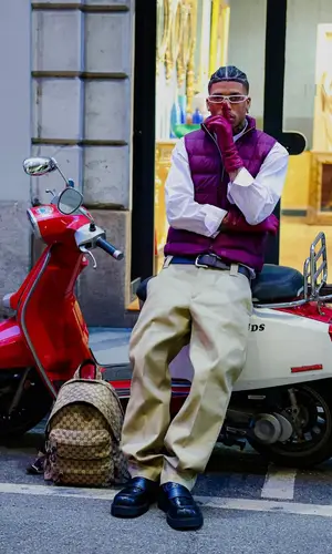 NLE Choppa wearing Rick Owens eyewear