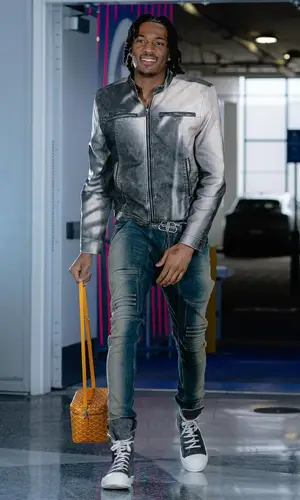 Bones Hyland wearing Balenciaga belt