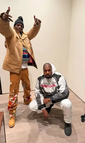 ASAP Nast’s Outfit in Carhartt Jacket, Sacai Sweater & Comme Des Garcons Hat (2025)