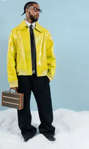 Key Glock wearing Goyard bag