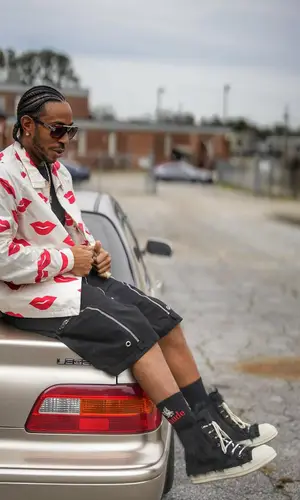 Ludacris wearing Saint Michael shirt