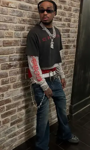Quavo wearing Mannahatta NYC belt