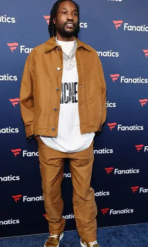 Meek Mill’s Outfit in Prada Jacket, Balenciaga T-Shirt & Rick Owens Sneakers (2025)