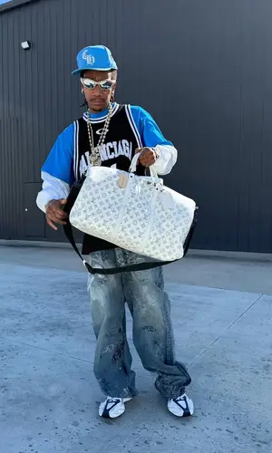 Wiz Khalifa wearing Balenciaga jersey