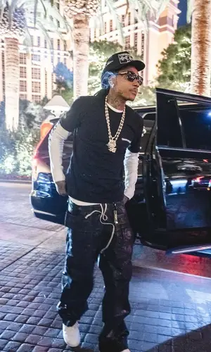 Wiz Khalifa wearing Chrome Hearts cap