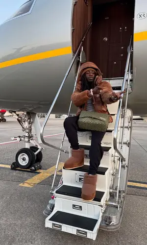 Gazo’s Outfit in Moncler Jacket, Louis Vuitton Watch & Goyard Bag (2025)