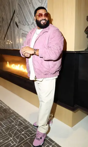 DJ Khaled wearing Louis Vuitton jeans