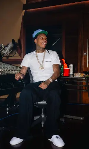 Wiz Khalifa wearing Chrome Hearts sandal