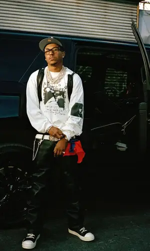 Rich The Kid wearing Chrome Hearts pants