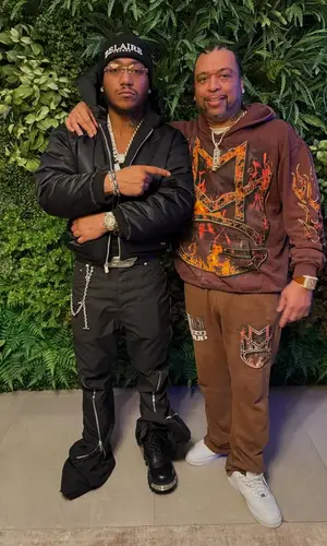 Lil Meech wearing Balenciaga belt