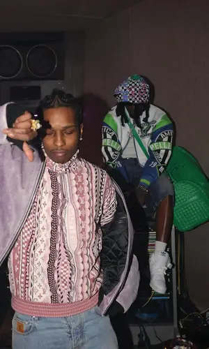 ASAP Rocky wearing Bottega Veneta bag