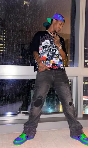 A Boogie Wit Da Hoodie wearing Godspeed t-shirt