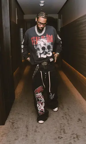 Key Glock wearing Chrome Hearts belt