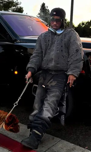 Bear1Boss wearing Sicko jeans