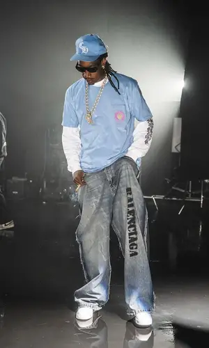 Wiz Khalifa wearing Chrome Hearts cap