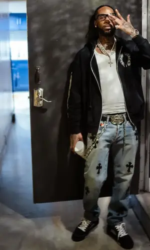 Key Glock wearing Chrome Hearts hoody