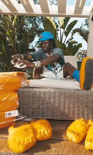 Chief Keef’s Outfit in New Era Cap, Chrome Hearts Socks & Foti (2025)