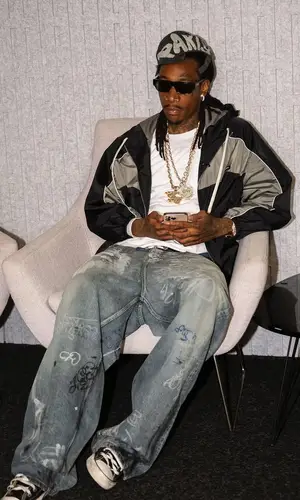 Wiz Khalifa wearing Balenciaga cap